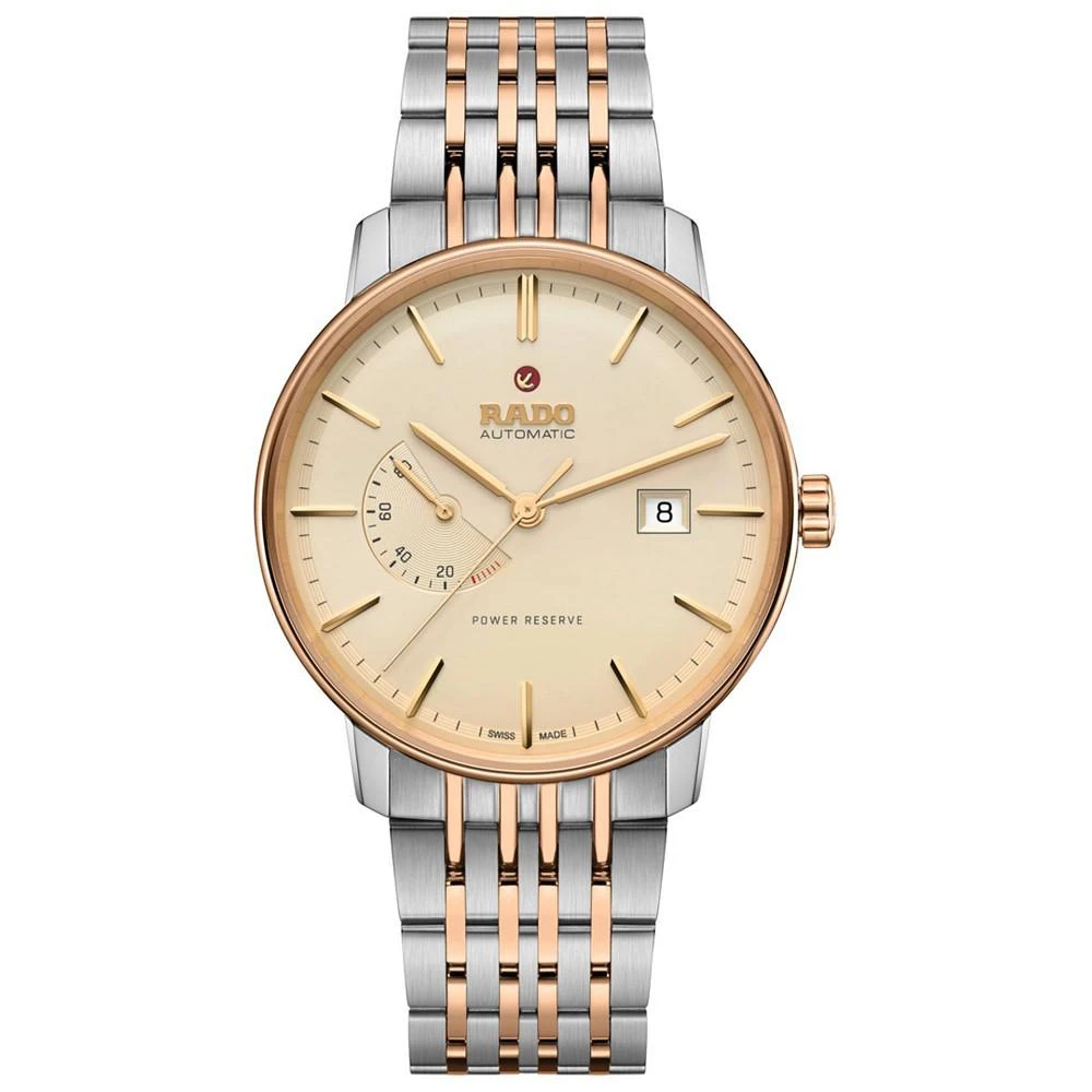 商品Rado|Men's Swiss Automatic Coupole Classic Two Tone Stainless Steel Bracele Watch 41mm,价格¥14593,第1张图片