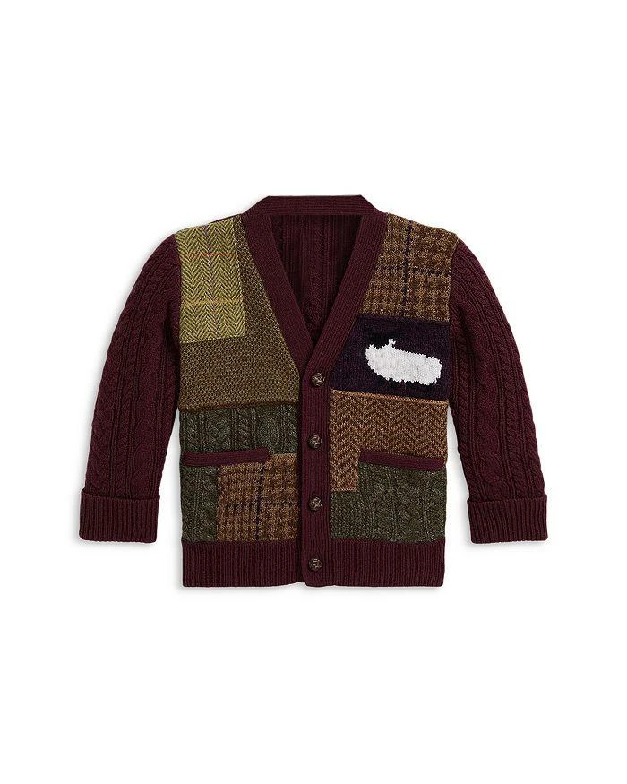 商品Ralph Lauren|Polo Boys' Patchwork V Neck Cardigan - Baby,价格¥1270,第1张图片详细描述