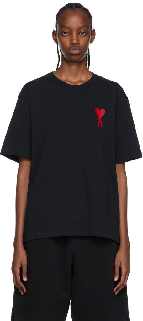 SSENSE Exclusive Black 'Ami De Cœur' T-Shirt商品第1张图片规格展示