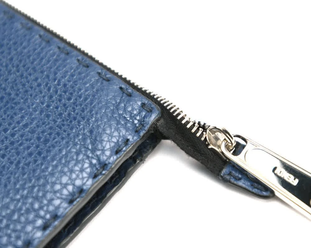 商品Fendi|Fendi Mens Blue Leather Clutch,价格¥2229,第2张图片详细描述