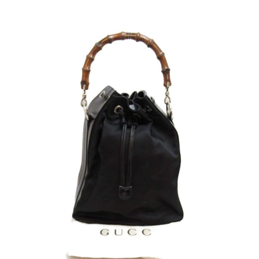 Gucci Black Nylon Bamboo Bucket Bag商品第7张图片规格展示