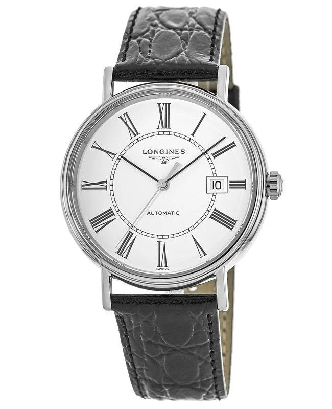 商品Longines|Longines Presence Quartz Black Leather Strap Men's Watch L4.922.4.11.2,价格¥8137,第1张图片