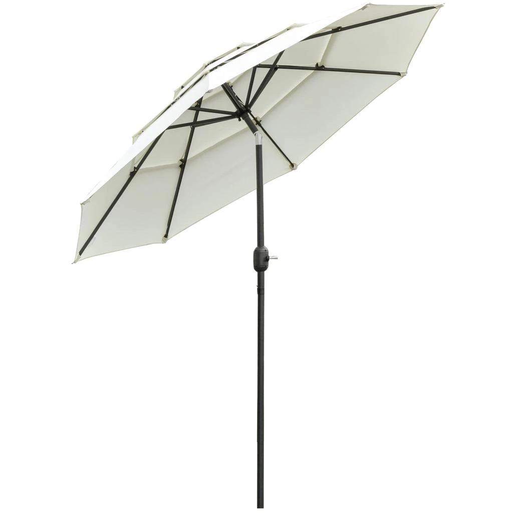 商品Streamdale Furniture|Streamdale 9FT 3 Tiers Patio Umbrella Outdoor Market Umbrella with Crank,价格¥2068,第1张图片详细描述
