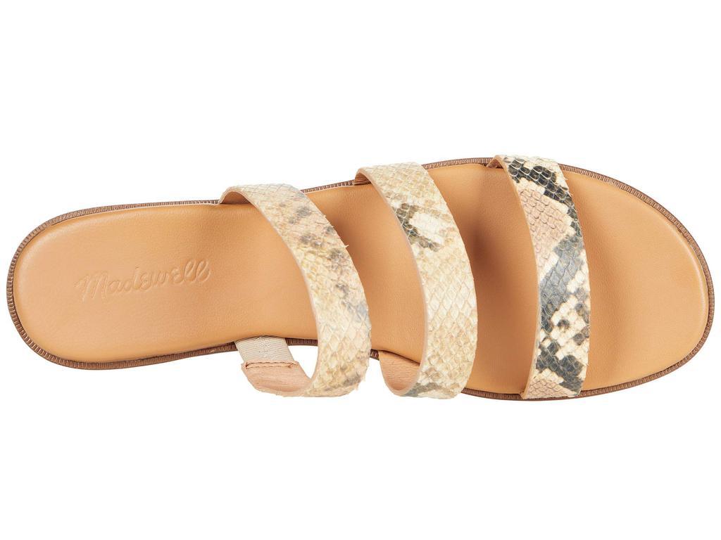 商品Madewell|Ilana 3 Strap Slide Sandal in Snake Embossed Leather,价格¥309,第4张图片详细描述