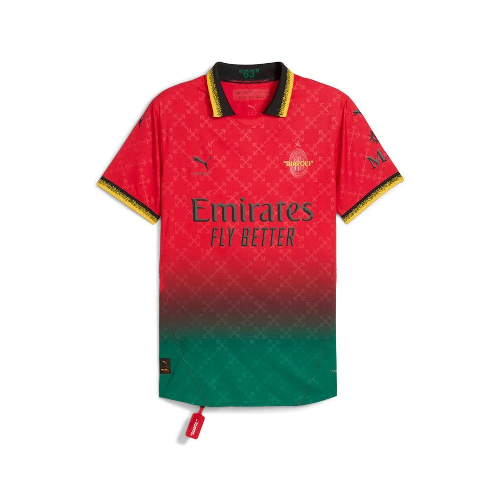 商品Puma|AC Milan Off-White Collared Short Sleeve Soccer Jersey,价格¥937,第1张图片