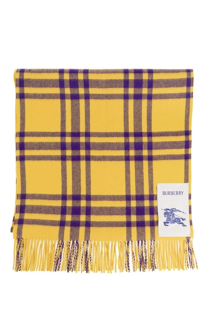 商品Burberry|Burberry Logo Patch Checkered Scarf,价格¥4014,第1张图片