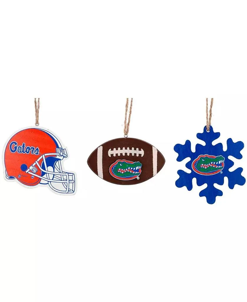 商品Memory Company|The Florida Gators Three-Pack Helmet, Football and Snowflake Ornament Set,价格¥231,第1张图片