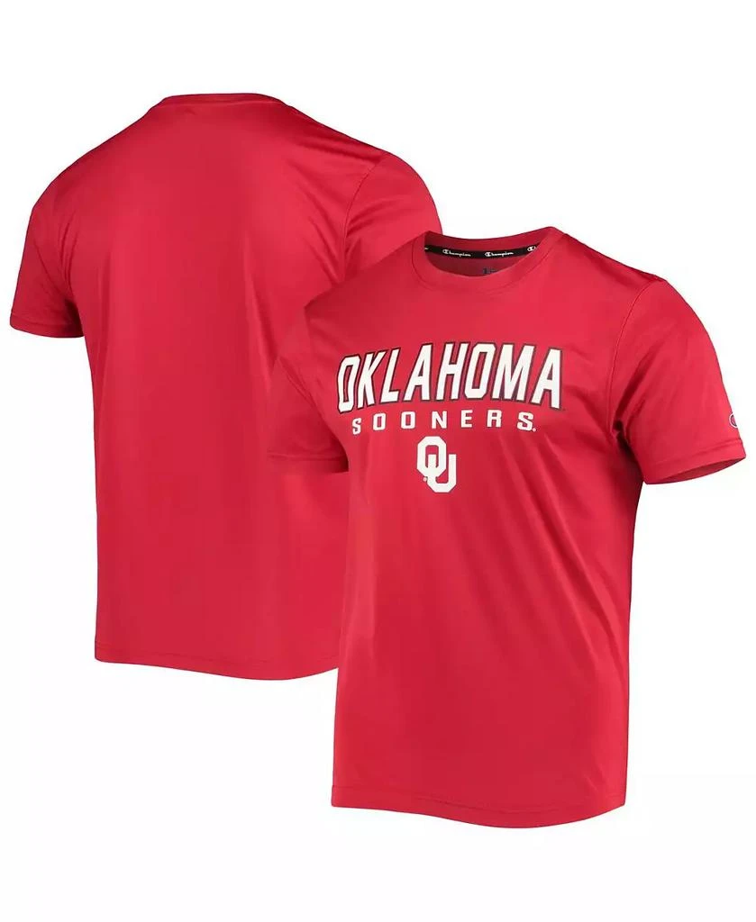 商品CHAMPION|Men's Crimson Oklahoma Sooners Stack T-shirt,价格¥221,第1张图片
