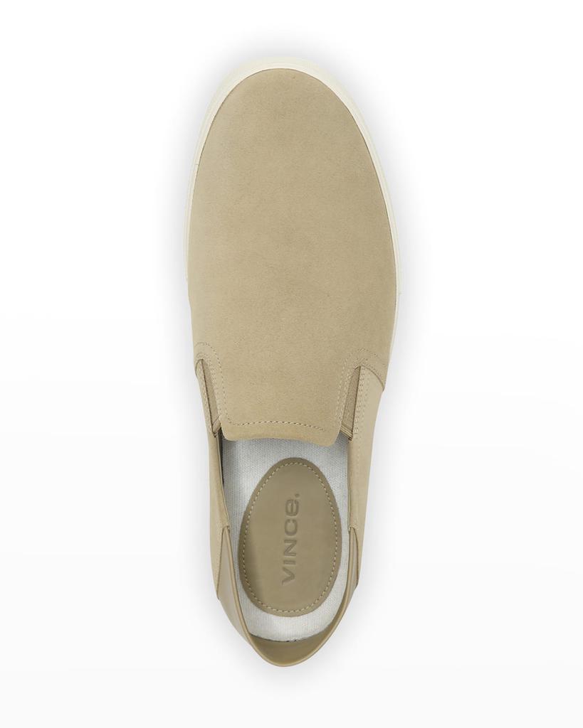 商品Vince|Men's Sanders Suede & Leather Slip-On Sneakers, Natural,价格¥1434,第6张图片详细描述