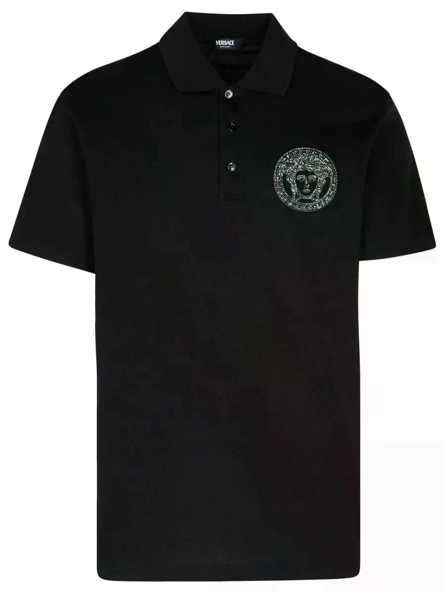 商品【商品预售7天】 Versace|Versace 男士POLO衫 10139061A123451B000-1 黑色,价格¥3947,第1张图片