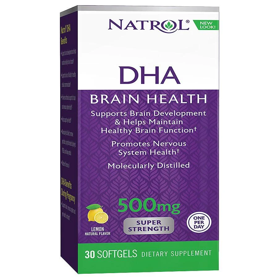 商品Natrol|DHA 500 mg Super Strength Dietary Supplement Softgels,价格¥82,第1张图片