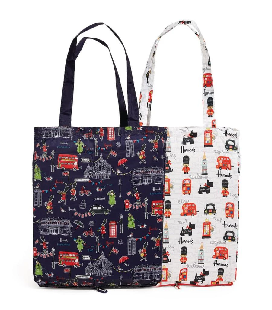 商品Harrods|Recycled City Bear and SW1 Pocket Shopper Bag (Set of 2),价格¥278,第1张图片