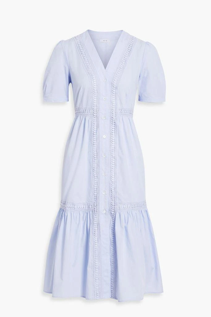 商品IRIS & INK|Emilia crochet-trimmed organic cotton-poplin midi dress,价格¥1036,第1张图片