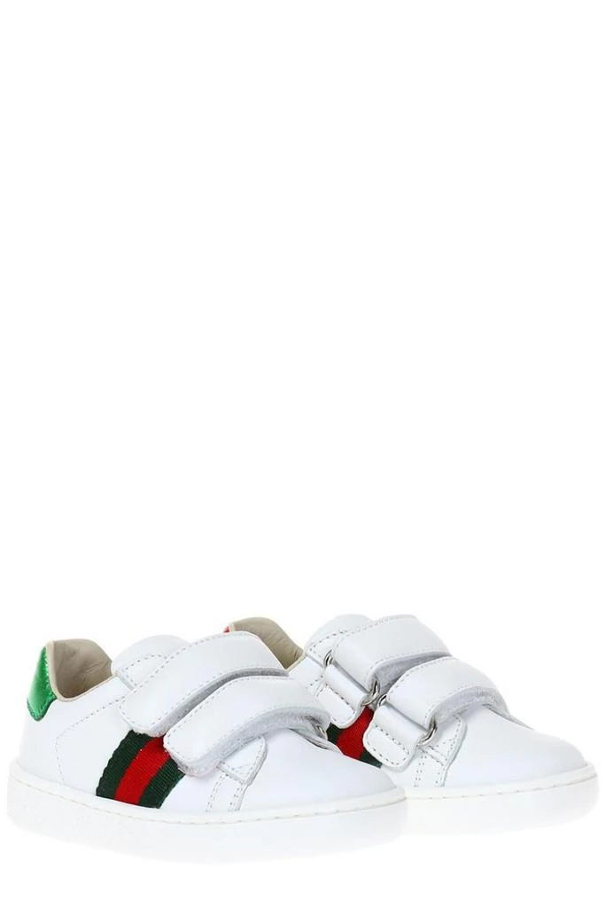 商品Gucci|Gucci Kids Stripe Detailed New Ace Touch-Strap Sneakers,价格¥1713,第2张图片详细描述