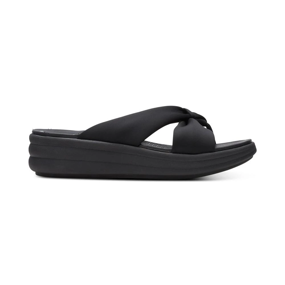 商品Clarks|Women's Cloudsteppers Drift Ave Slip-On Wedge Sandals,价格¥355,第2张图片详细描述