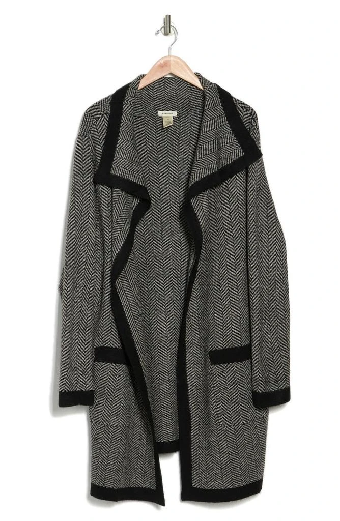 商品MAXSTUDIO|Herringbone Drape Collar Cardigan,价格¥413,第3张图片详细描述