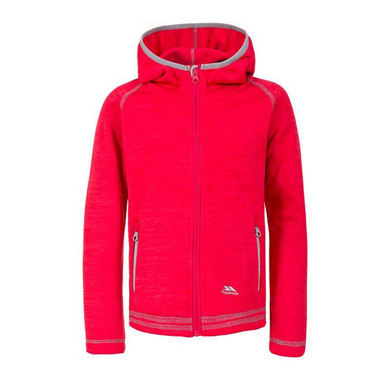 Trespass Childrens Girls Goodness Full Zip Hooded Fleece Jacket (Raspberry Marl)商品第1张图片规格展示