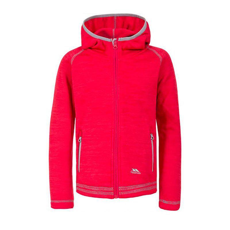商品Trespass|Trespass Childrens Girls Goodness Full Zip Hooded Fleece Jacket (Raspberry Marl),价格¥231,第1张图片