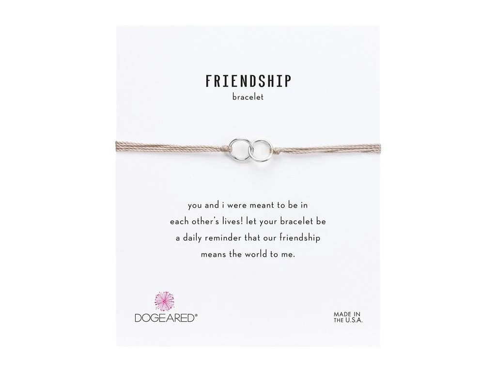 商品Dogeared|Friendship Double Linked Rings Silk Bracelet,价格¥210,第1张图片