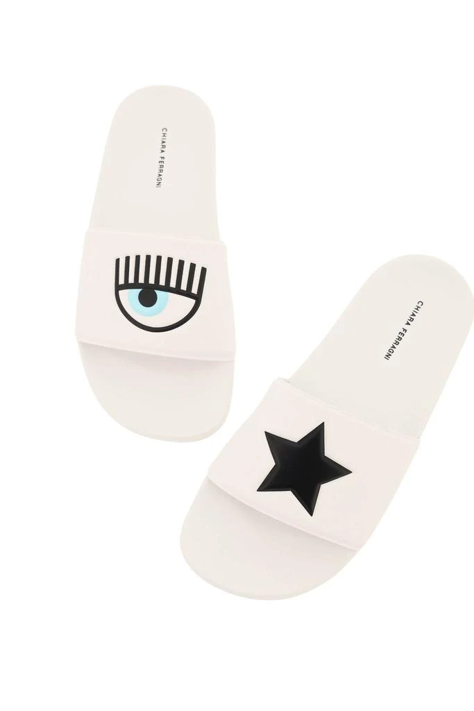 商品Chiara Ferragni|Chiara Ferragni eyestar Rubber Slides,价格¥937,第4张图片详细描述
