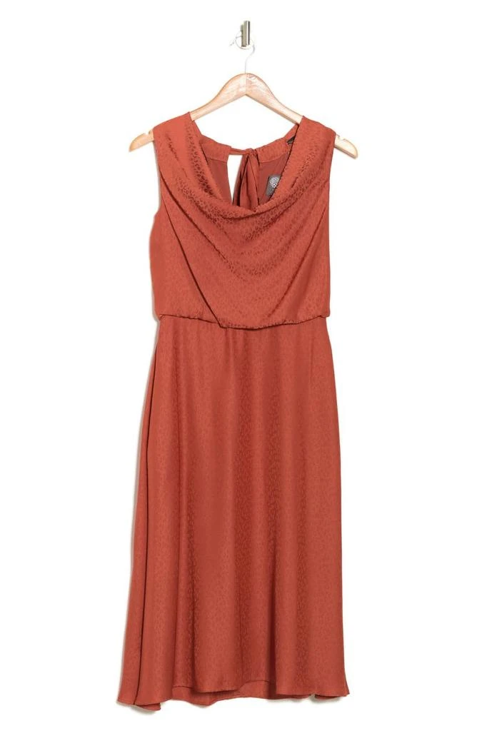 商品Vince Camuto|Animal Print Jacquard Satin Midi Dress,价格¥337,第3张图片详细描述