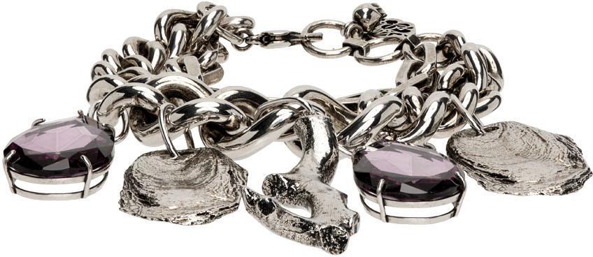 商品Alexander McQueen|Silver Coral Oyster Charm Bracelet,价格¥4284,第1张图片