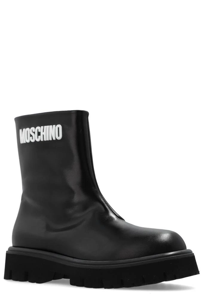 商品Moschino|Moschino Logo Printed Ankle Boots,价格¥3678,第2张图片详细描述