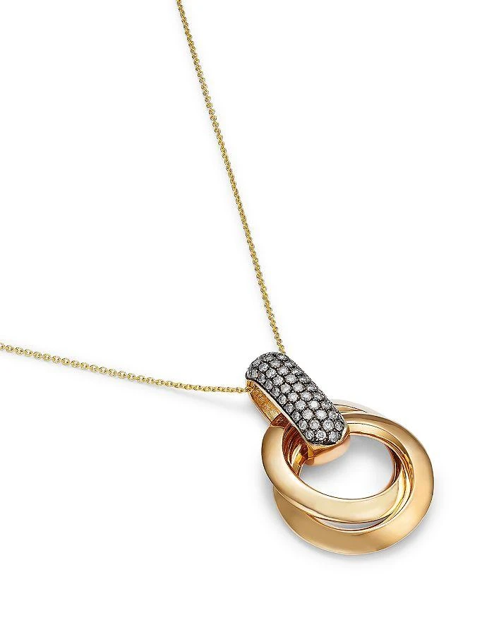 商品Bloomingdale's Fine Collection|Diamond Double Circle Necklace in 14K Yellow Gold, 0.45 ct. t.w.,价格¥18529,第3张图片详细描述