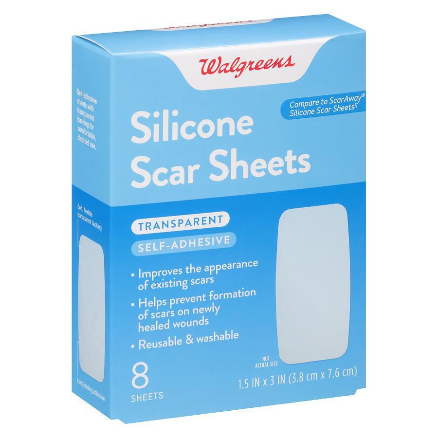 商品Walgreens|Silicone Scar Sheets, 1.5 in x 3 in,价格¥126,第1张图片