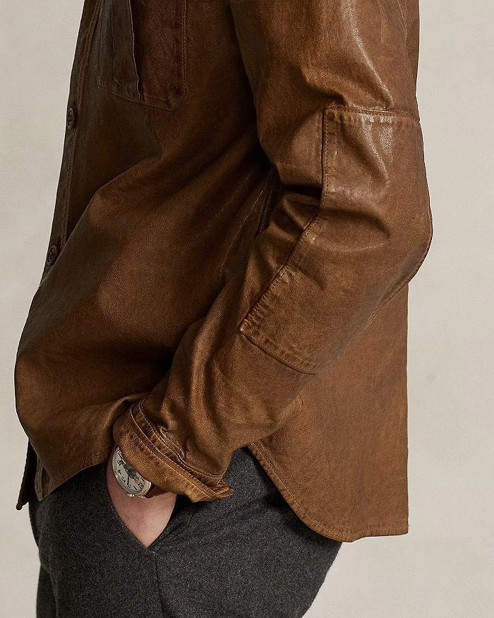 商品Ralph Lauren|Washed Leather Utility Jacket,价格¥4006,第5张图片详细描述