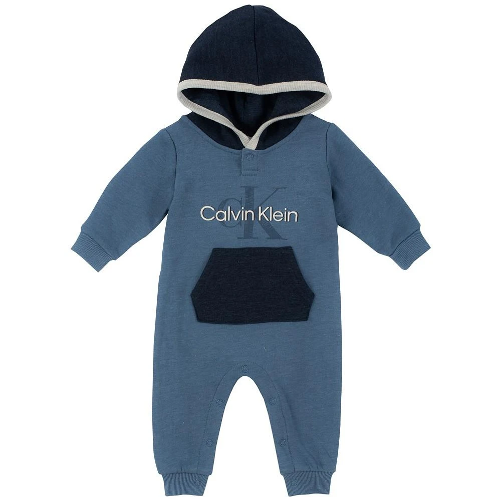 商品Calvin Klein|Baby Boys Color Block Hooded Coverall,价格¥113,第1张图片