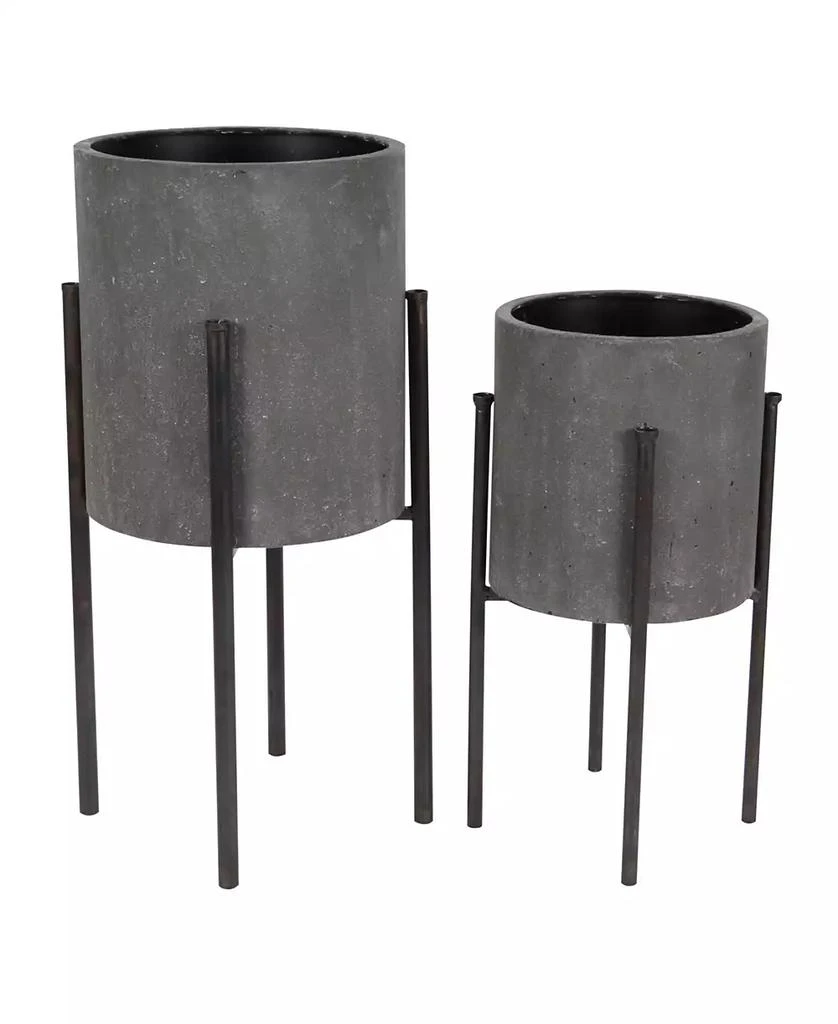 商品Rosemary Lane|Metal Modern Planter, Set of 2,价格¥1239,第1张图片