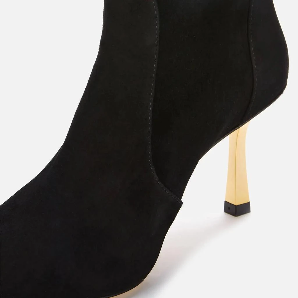 商品Stuart Weitzman|Stuart Weitzman Women's Max 85 Suede Ankle Boots - Black/Gold,价格¥1527,第4张图片详细描述