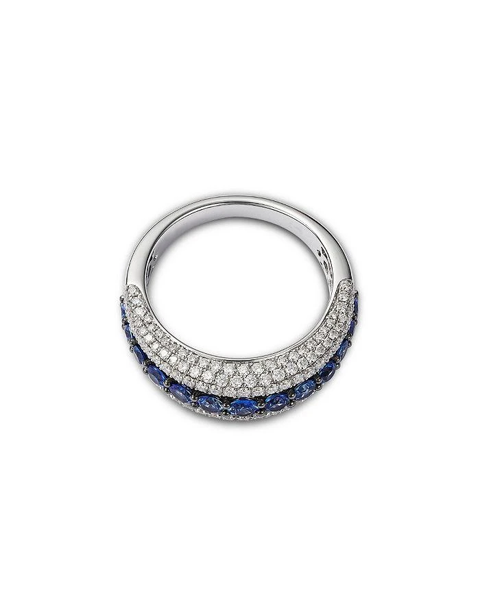 商品Bloomingdale's Fine Collection|Sapphire & Diamond Multi Row Ring in 14K White Gold,价格¥31764,第3张图片详细描述