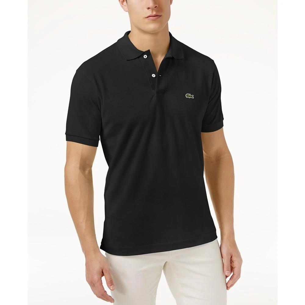 商品Lacoste|Men's Slim Fit Short Sleeve Ribbed Polo Shirt,价格¥858,第1张图片