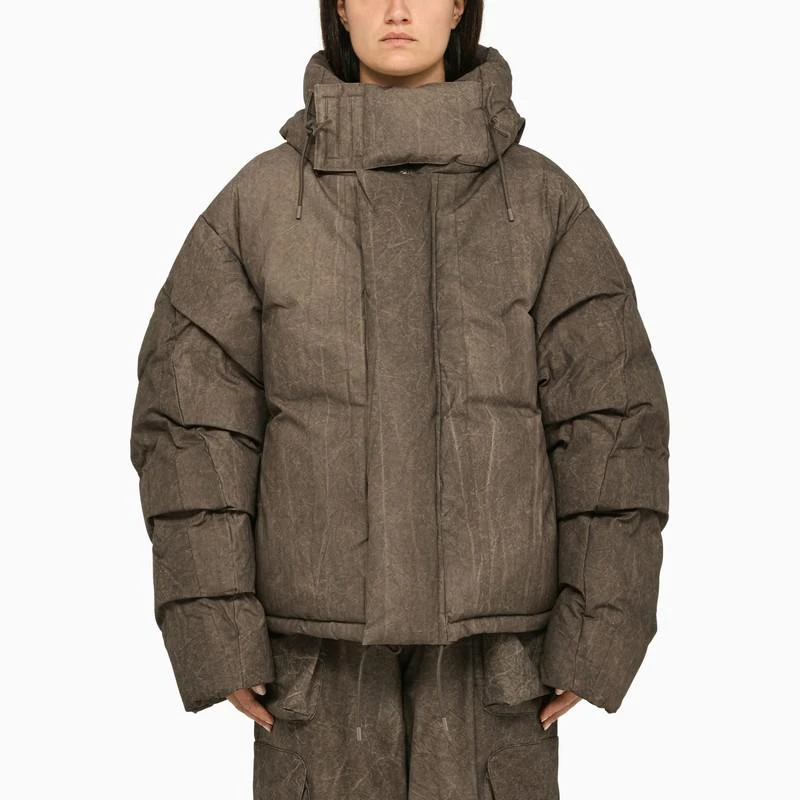 商品Entire Studios|Oversize wood-coloured down jacket in canvas,价格¥3194,第1张图片