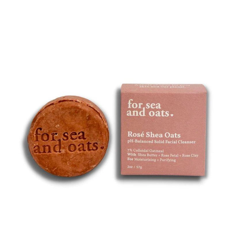 商品For Sea and Oats|Rosé Shea Oats pH-Balanced Solid Facial Cleanser | Moisturizing & Purifying OZ,价格¥121,第1张图片