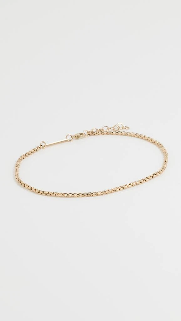 商品Zoe Chicco|14k Gold Small Box Chain Anklet,价格¥5246,第1张图片