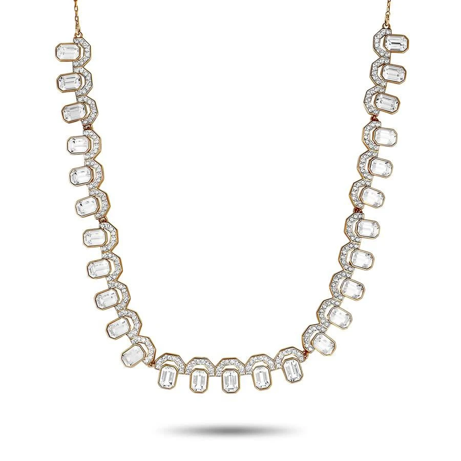 商品Swarovski|Gallery Square Rose Gold Plated Crystal All Around Necklace,价格¥967,第1张图片