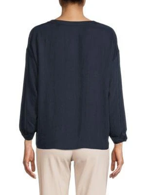 商品Vince|Boatneck Ribbed Trim Top,价格¥1025,第2张图片详细描述