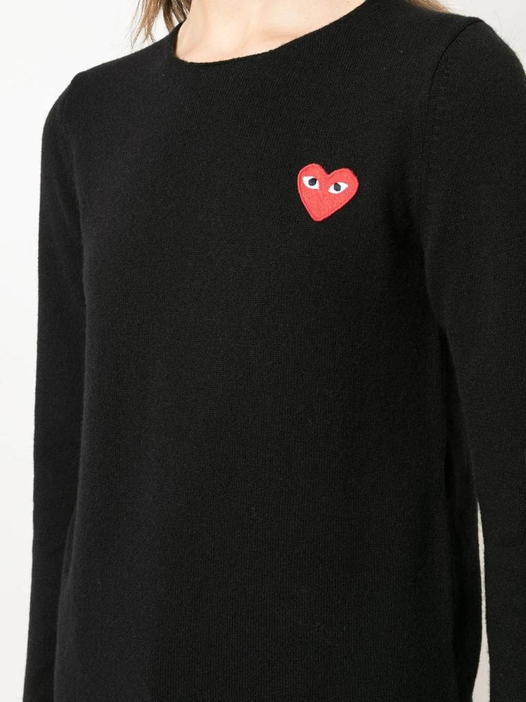 商品Comme des Garcons|COMME DES GARÇONS Wool embroidered heart sweater,价格¥1853,第5张图片详细描述