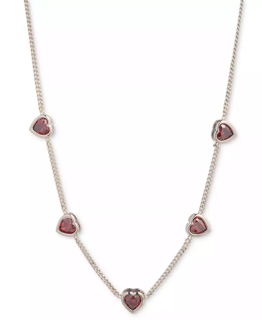 商品Givenchy|Gold-Tone Red Cubic Zirconia Heart Statement Necklace, 16" + 3" extender,价格¥430,第1张图片