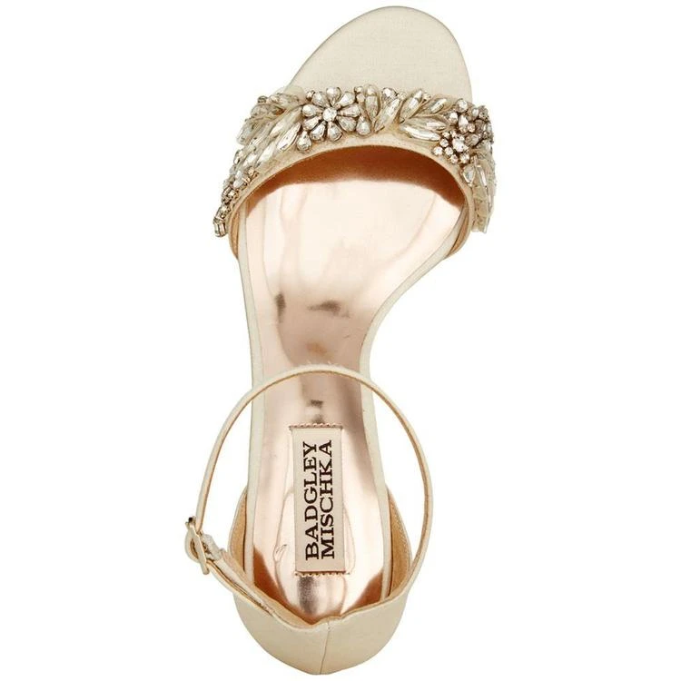 商品Badgley Mischka|Tamara Block-Heel Evening Sandals,价格¥1684,第5张图片详细描述