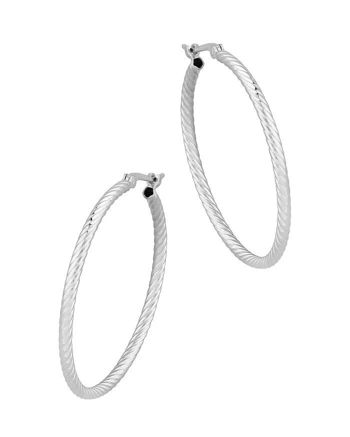 商品Bloomingdale's|Twisted Hoop Earrings in 14K White Gold - Exclusive,价格¥4276,第1张图片详细描述