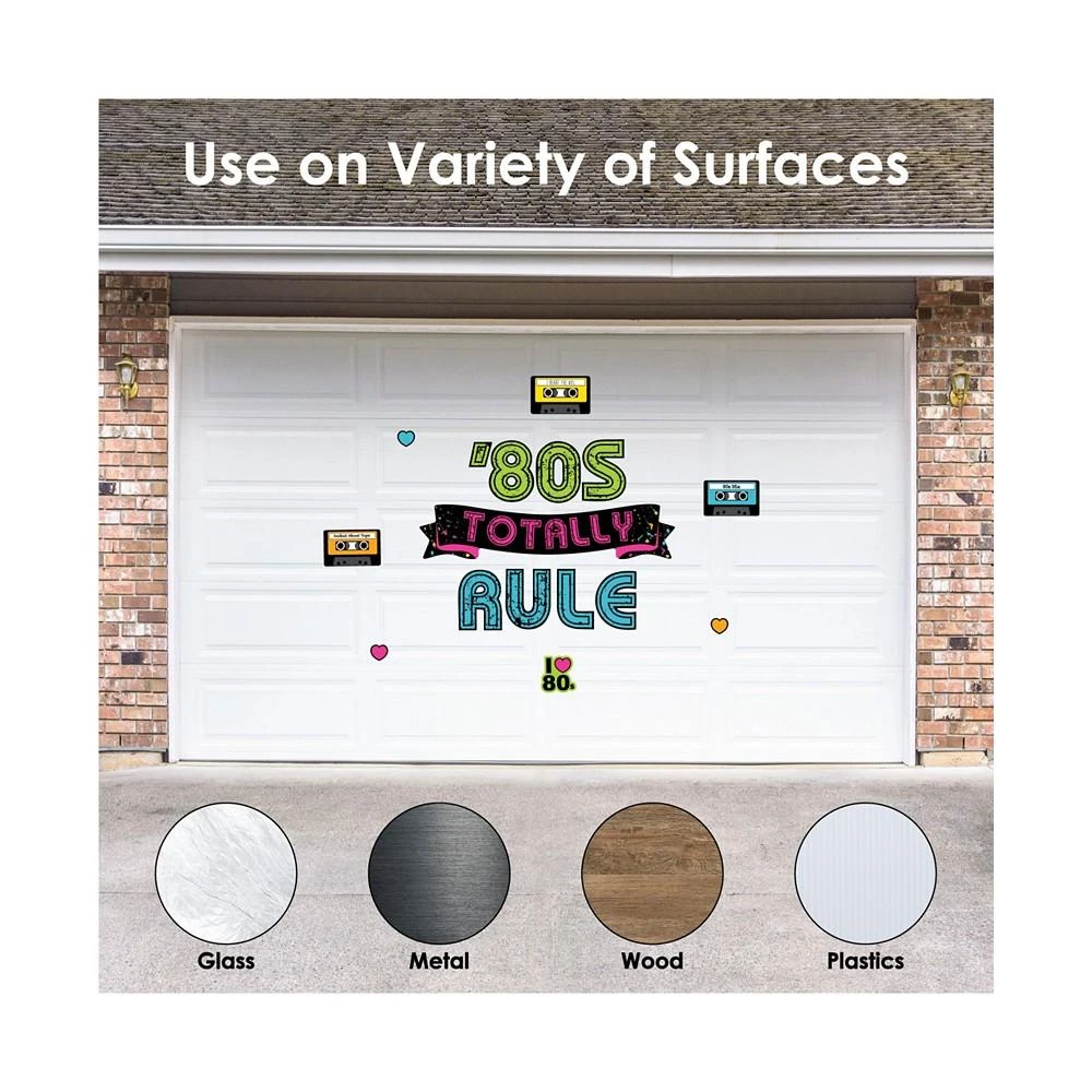 商品Big Dot of Happiness|80’s Retro Peel & Stick Totally 1980s Party Decoration Wall Decals Backdrop,价格¥261,第2张图片详细描述