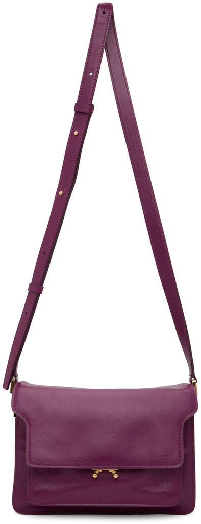 Purple Medium Soft Trunk Shoulder Bag商品第4张图片规格展示