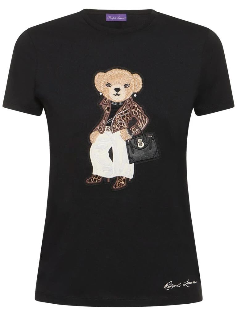 商品Ralph Lauren|Bear Embroidered Jersey T-shirt,价格¥2983,第1张图片