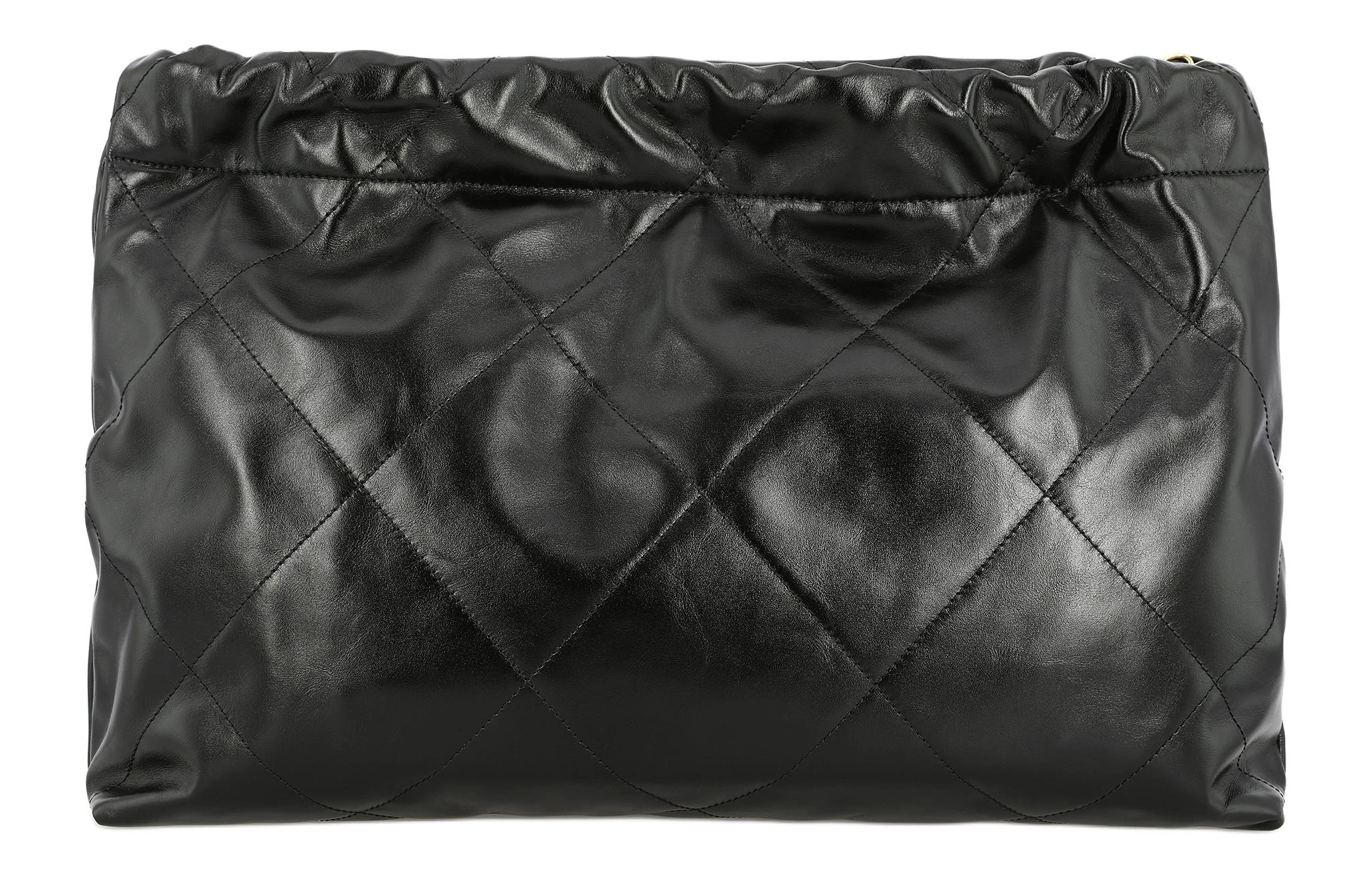商品[国内直发] Chanel|香奈儿 22Bag 24C 早春度假系列 金扣大容量 皮革 手提单肩包 常规 女款 黑色,价格¥46836,第4张图片详细描述