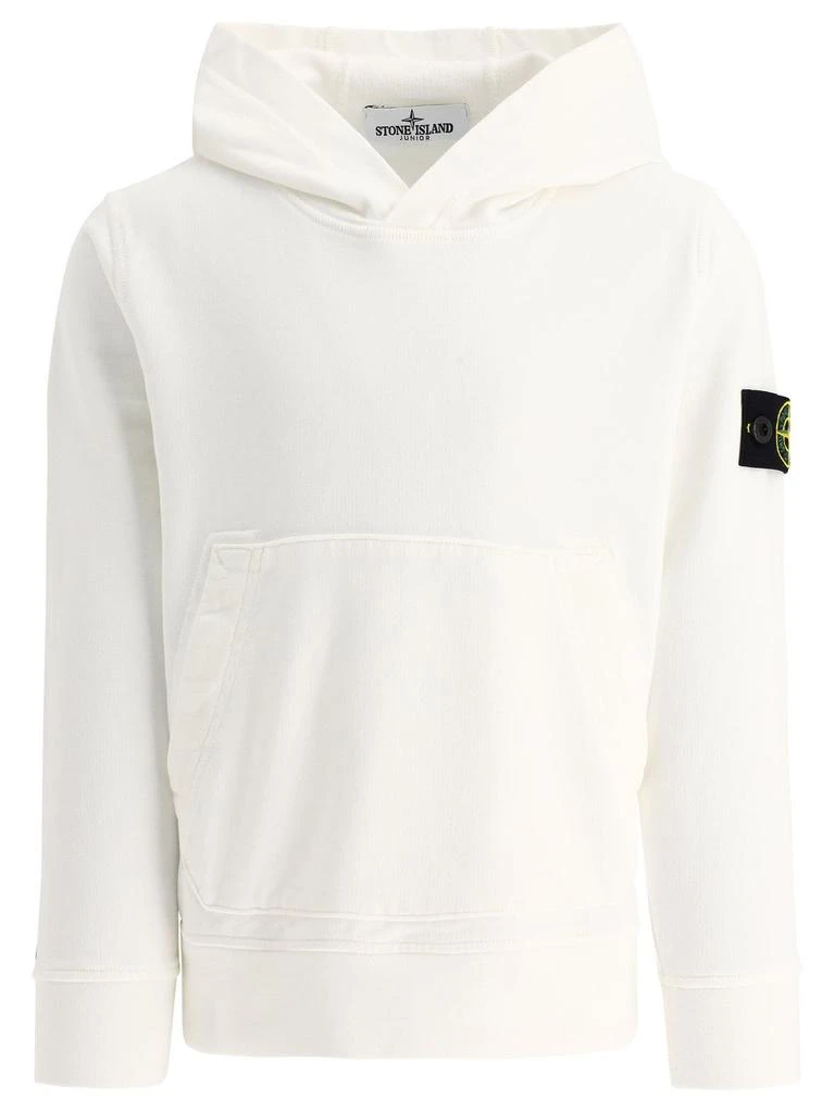 商品Stone Island Junior|Stone Island Junior Compass-Patch Long-Sleeved Hoodie,价格¥855,第1张图片