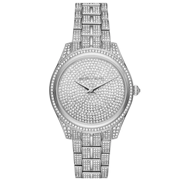 商品Michael Kors|Women's Lauryn Pavé Stainless Steel Bracelet Watch 38mm,价格¥1480,第2张图片详细描述